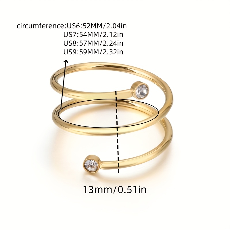 Carnival Stainless Steel Twisted Band Ring with Sparkling Artificial Stone